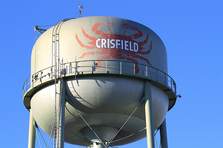 Iconic water tower in Crisfield, MD. Original home of Handy International